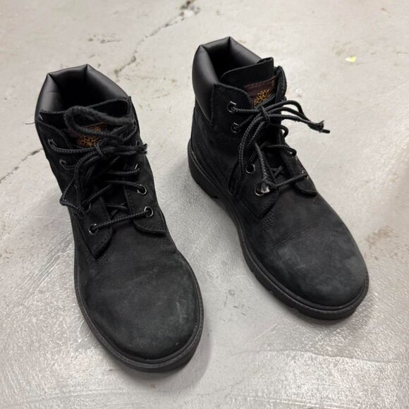 Black Timberland Boot Lace Up Sneakers Boys Size 1 - Picture 5 of 6